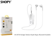 Snopy SN-BT10 Kulağa Takılan Küçük Beyaz Bluetooth Kulaklık - 1